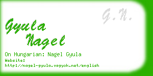 gyula nagel business card